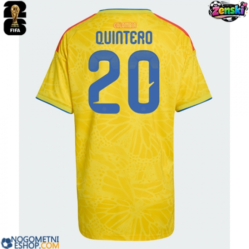 Ženski Nogometni dresi Kolumbija Juan Fernando Quintero #20 Domači SP 2026 Kratek Rokav